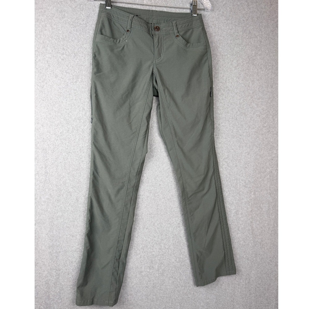 KUHL Pants Womens 0 REG Green Splash Roll Up Straight Leg Hiking Outdoor
